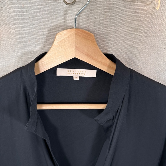 Nouvelle Silk95Five Khaya Tiered 3/4-sleeve Silk Dress | Size M - Picture 5 of 9